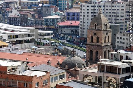 Domes of the Church of San Francisco. Avenida Mariscal Santa Cruz - Bolivia - Others in SOUTH AMERICA. Photo #52130