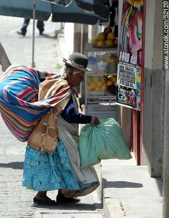 Anciana indígena boliviana - Bolivia - Otros AMÉRICA del SUR. Foto No. 52120