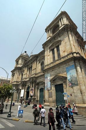 Calles Comercio y Socaboya en La Paz. Catedral Metropolitana Nuestra Señora de La Paz. - Bolivia - Otros AMÉRICA del SUR. Foto No. 52229