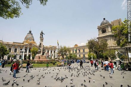 Plaza Murillo. Legislative Palace, Government Palace, Metropolitan Cathedral. - Bolivia - Others in SOUTH AMERICA. Photo #52219