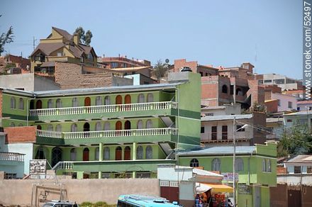 Port of Copacabana, Lake Titicaca. Hotels. - Bolivia - Others in SOUTH AMERICA. Photo #52497