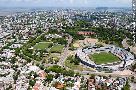 Vista aérea del Estadio Centenario en el Parque Batlle - Departamento de Montevideo - URUGUAY. Foto No. 55997