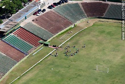 Soccer players at Estadio Olímpico - Department of Montevideo - URUGUAY. Photo #57962