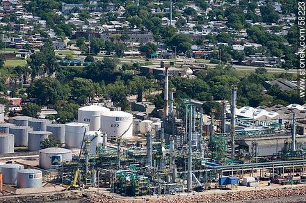 Aerial view of the ANCAP plant in La Teja - Department of Montevideo - URUGUAY. Photo #58223