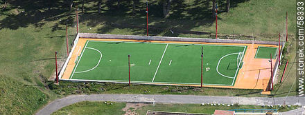 Aerial view of a soccer 5 players field -  - MORE IMAGES. Photo #58333