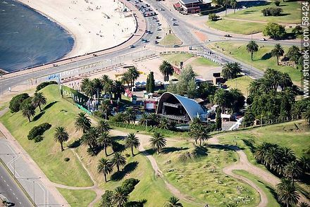 Aerial View of the Teatro de Verano of Parque Rodo - Department of Montevideo - URUGUAY. Photo #58424