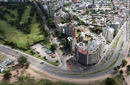 Aerial view of the buildings of the Rambla Gandhi and Bulevar Artigas - Department of Montevideo - URUGUAY. Photo #58408