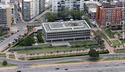 Aerial view of the Embassy of the United States of America in Montevideo. Luis Piera Street - Department of Montevideo - URUGUAY. Photo #58469