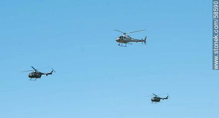 Día de la Armada en  su plaza de Punta Gorda. Helicópteros de la Marina - Departamento de Montevideo - URUGUAY. Foto No. 58590