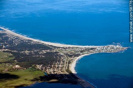 Aerial view of the peninsula of Jose Ignacio - Punta del Este and its near resorts - URUGUAY. Photo #58776
