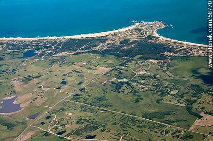 Aerial view José Ignacio spa and fields nearby - Punta del Este and its near resorts - URUGUAY. Photo #58770