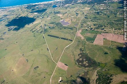Aerial view of fields next to Jose Ignacio - Punta del Este and its near resorts - URUGUAY. Photo #58768