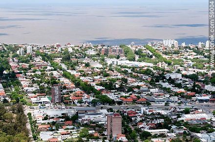 Aerial view of Malvin on Avenida Italia - Department of Montevideo - URUGUAY. Photo #59004