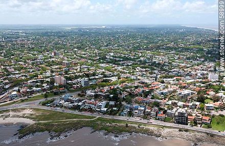 Aerial view of Punta Gorda. Rambla Rep. of Mexico. General Paz Avenue. Virgil Square - Department of Montevideo - URUGUAY. Photo #58999