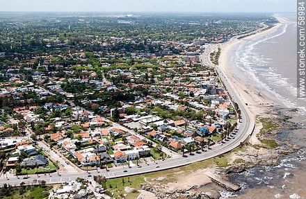 Aerial view of the promenade Republic of Mexico. Carrasco Beach - Department of Montevideo - URUGUAY. Photo #58984