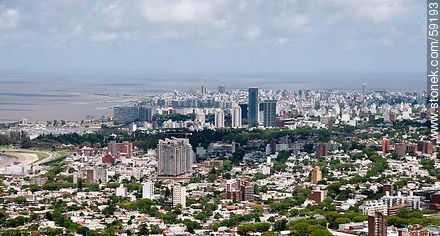 Aerial view of Malvin, Pocitos and Buceo - Department of Montevideo - URUGUAY. Photo #59193