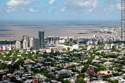 Aerial view of the dowtown Buceo towers - Department of Montevideo - URUGUAY. Photo #59205