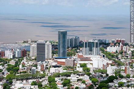 Aerial view of downtown Buceo - Department of Montevideo - URUGUAY. Photo #59173