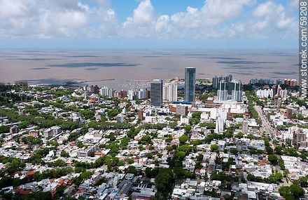 Aerial view of the dowtown Buceo towers - Department of Montevideo - URUGUAY. Photo #59208