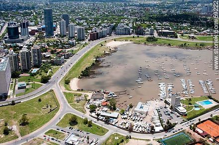 Aerial View of Yacht Club and Puerto del Buceo. Rambla Armenia - Department of Montevideo - URUGUAY. Photo #59222