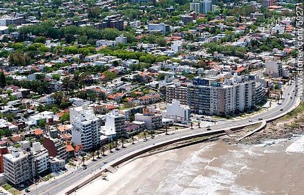 Aerial view of the promenade and Enrique Estrázulas - Department of Montevideo - URUGUAY. Photo #59271