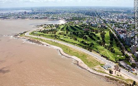 Vista aérea de la Rambla Wilson y el Bulevar Artigas - Departamento de Montevideo - URUGUAY. Foto No. 59296