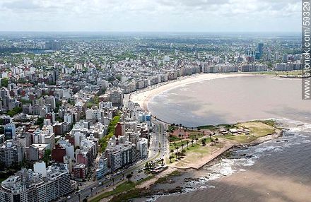 Aerial view of of the peninsula of Trouville - Department of Montevideo - URUGUAY. Photo #59329