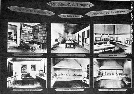 Intendencia de Montevideo, Oficina Municipal de Análisis, Dirección de Salubridad, 1910 - Departamento de Montevideo - URUGUAY. Foto No. 59520