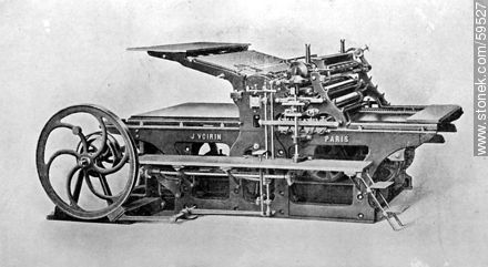Impresora de principios del siglo XX - Departamento de Montevideo - URUGUAY. Foto No. 59527