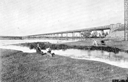 Puente sobre el río Yí, 1909 -  - URUGUAY. Foto No. 59542
