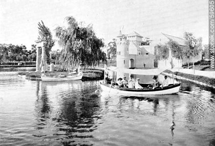 Lake of Parque Urbano (Rodó) en 1909 - Department of Montevideo - URUGUAY. Photo #59605