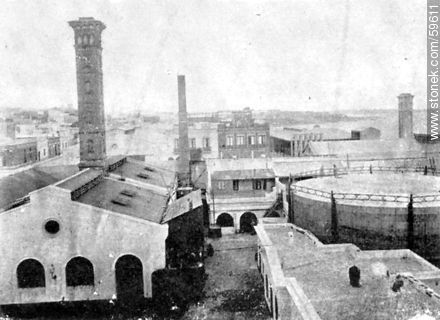 Usina de Gas, 1909 - Departamento de Montevideo - URUGUAY. Foto No. 59611