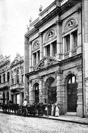Teatro Victoria Hall. Edificio del Conservatorio Musical de Montevideo en la Calle Río Negro y Uruguay. 1909. - Departamento de Montevideo - URUGUAY. Foto No. 59588