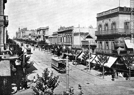 Av. 18 de Julio in 1909 - Department of Montevideo - URUGUAY. Photo #59633
