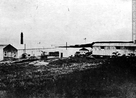 Fábrica de vidrios «La Sud América», 1910 - Departamento de Montevideo - URUGUAY. Foto No. 59678