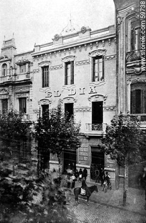 Edificio de «El Día», 1909 (diario de la época) - Departamento de Montevideo - URUGUAY. Foto No. 59738