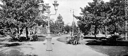 Montevideo, Plaza Zabala, 1909 - Departamento de Montevideo - URUGUAY. Foto No. 59722