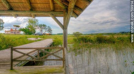 Covered dock on the lake - Punta del Este and its near resorts - URUGUAY. Photo #59914