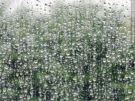 Rain drops on a glass -  - MORE IMAGES. Photo #60336