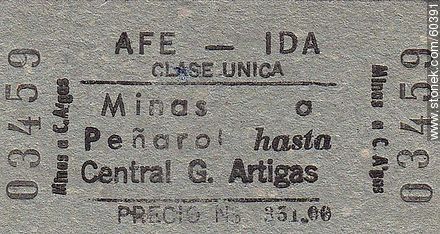 AFE Train Ticket -  - MORE IMAGES. Photo #60391