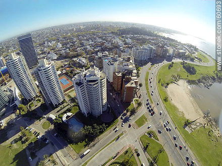 Rambla and the street 26 de Marzo from the sky - Department of Montevideo - URUGUAY. Photo #60693