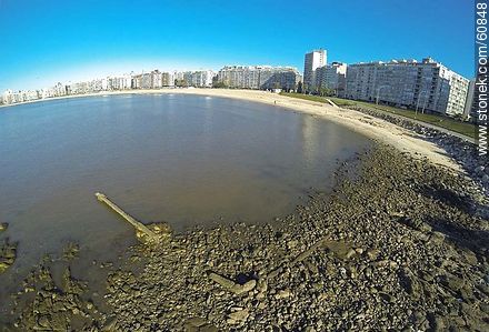 The Pocitos beach rocks - Department of Montevideo - URUGUAY. Photo #60848
