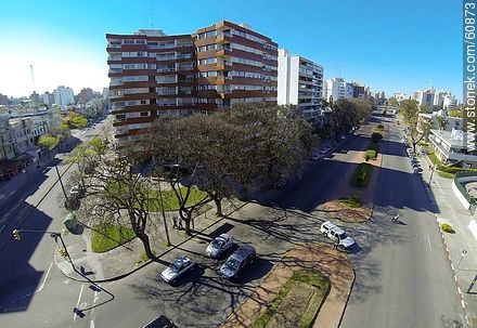 Vista aérea de Bulevar Artigas al sur y Bulevar España (a la izquierda) - Departamento de Montevideo - URUGUAY. Foto No. 60873