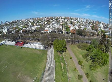 Foto aérea del estadio Parque Palermo del club Central Español - Departamento de Montevideo - URUGUAY. Foto No. 60980