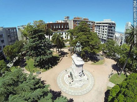 Aerial photo of the Plaza Zabala - Department of Montevideo - URUGUAY. Photo #61264