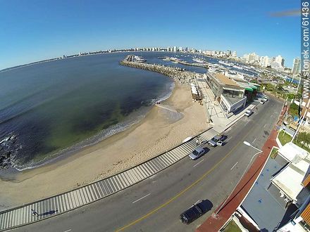 Aerial photo of the little beach of Puerto - Punta del Este and its near resorts - URUGUAY. Photo #61436