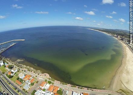 Foto aérea de la playa - Departamento de Maldonado - URUGUAY. Foto No. 61686