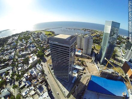 Aerial photo of the towers of the World Trade Center Montevideo - Department of Montevideo - URUGUAY. Photo #61731