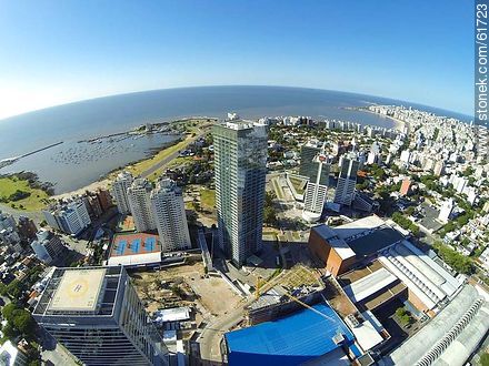 Aerial photo of the towers of the World Trade Center Montevideo - Department of Montevideo - URUGUAY. Photo #61723