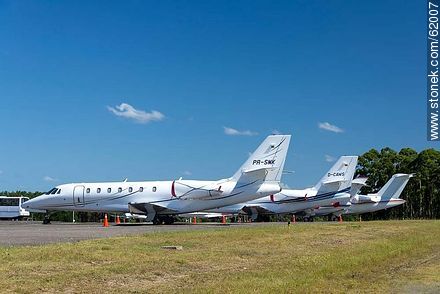 Private jets at the airport in Punta del Este C / C Carlos Curbelo - Punta del Este and its near resorts - URUGUAY. Photo #62007